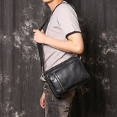 Bolso de hombro de piel de vaca
